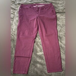 Maurice’s Burgundy Skinny Jeggings